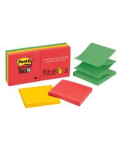 Post-it Super Sticky Pop-up Notes, 3in x 3in, Marrakesh, Pack Of 6 Pads