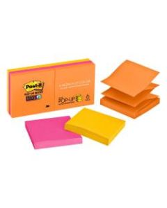Post-it Super Sticky Pop-up Notes, 3in x 3in, Rio de Janeiro, Pack Of 6 Pads