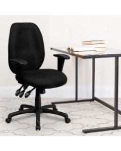 Flash Furniture Ergonomic Fabric High-Back Multifunctional Swivel Chair, Black