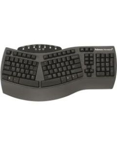 Fellowes Smart Design Keyboard With Microban, 112 Keys, Black