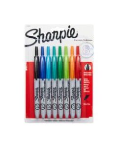 Sharpie Retractable Permanent Markers, Ultra-Fine Point, Assorted, Pack Of 8