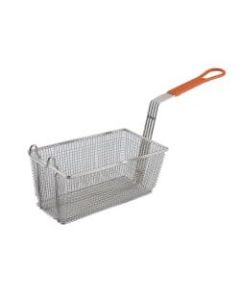 Winco Fry Basket, 12 1/8inH x 6 1/2inW x 5 3/8inD, 10in Handle, Orange