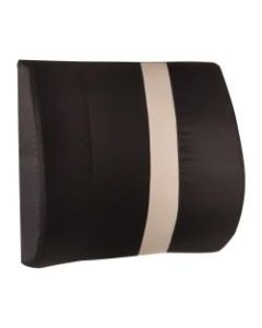 HealthSmart Vivi Relax-a-Bac Premium Lumbar Back Support Cushion Pillow, 3inH x 14inW x 13inD, Black/Tan Stripe
