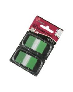 SKILCRAFT 70% Recycled Color Self-Stick Flags, 1in x 1 3/4in, Green, 50 Flags Per Pad, Pack Of 2 (AbilityOne 7510-01-315-2020)