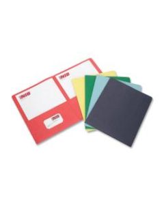 SKILCRAFT Double-Pocket Portfolios, 30% Recycled, Assorted Colors, Box Of 15 (AbilityOne 7510-01-316-2302)