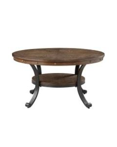 Powell Vinessa Round Coffee Table, 19in x 36in, Rustic Umber/Brown