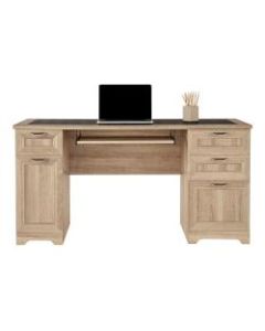 Realspace Magellan 59inW Managers Desk, Blonde Ash