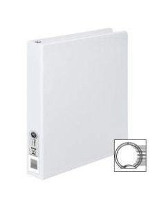 Wilson Jones Basic View 3-Ring Binder, 1in Round Rings, 32% Recycled, White