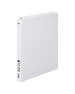 Wilson Jones Presentation 3-Ring Binder, 1/2in Round Rings, 44% Recycled, Matte White