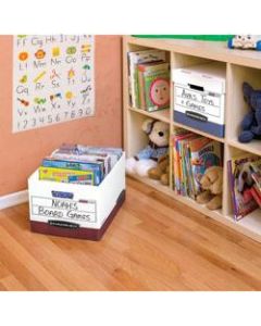 Bankers Box R Kive Standard-Duty Storage Boxes With Lift-Off Lids, Letter/Legal Size, 15in x 12in x 10in, 60% Recycled, White/Red, Case Of 12