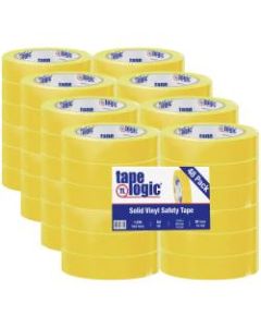 BOX Packaging Solid Vinyl Safety Tape, 3in Core, 1in x 36 Yd., Yellow, Case Of 48