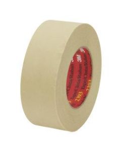 3M 2393 Masking Tape, 3in Core, 2in x 180ft, Tan, Pack Of 24