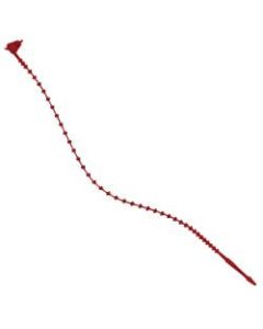 Office Depot Brand Beaded Security Ties, 8in, Red, Case Of 2,000