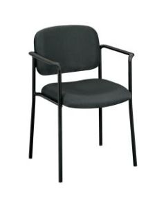HON Scatter Stacking Guest Chair, Fixed Arms, Fabric, Charcoal/Black