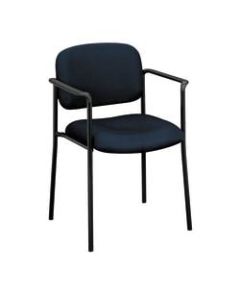 HON Scatter Stacking Guest Chair With Arms, Navy Blue/Black