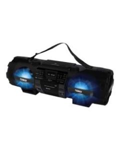 Naxa MP3/CD Bass Reflex Boombox & PA System with Bluetooth - 1 x Disc - 60 W Integrated - Black - CD-DA, MP3 - Battery Rechargeable - USB - Auxiliary Input
