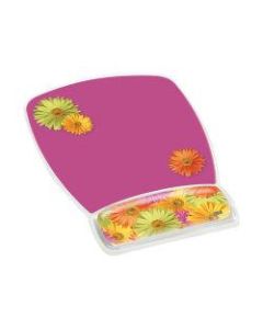 3M Precise Micro-Texture Mousing Surface With Gel Wrist Rest, Daisy Design