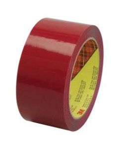 Scotch 373 Carton-Sealing Tape, 3in Core, 2in x 55 Yd., Red, Pack Of 6