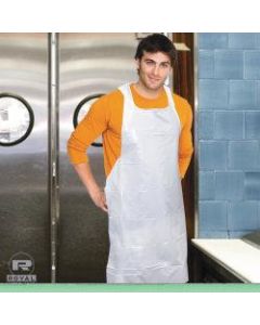 Royal Polyethylene Aprons, 28in x 46in, White, 100 Aprons Per Pack, Carton Of 10 Packs