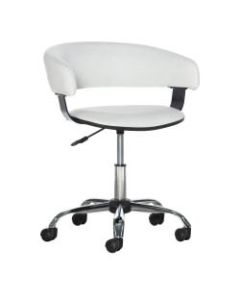 Powell Low-Back Gas-Lift Task Chair, White
