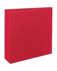 Avery Durable 3-Ring Binder With EZ-Turn Rings, 3in D-Rings, 45% Recycled, Red