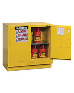 Yellow Undercounter Cabinets, Self-Closing Cabinet, 22 Gallon