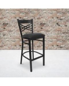 Flash Furniture X-Back Metal Restaurant Bar Stool, Black