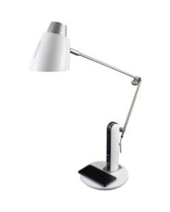 Royal Sovereign Qi Wireless Charging LED Desk Lamp - 10 W LED Bulb - 550 Lumens - Desk Mountable - White - for Desk