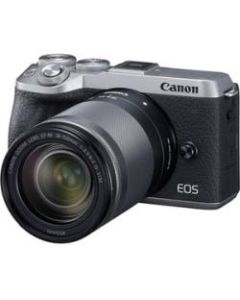 Canon EOS M6 Mark II 32.5 Megapixel Mirrorless Camera with Lens - 18 mm - 150 mm - Silver - Autofocus - 3in Touchscreen LCD - 8.3x Optical Zoom - Digital (IS) - 6960 x 4640 Image - 3840 x 2160 Video - HD Movie Mode - Wireless LAN