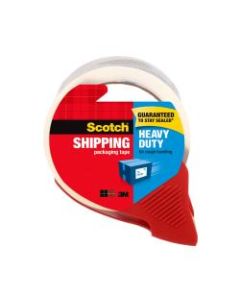 Scotch Heavy-Duty Shipping Packing Tape With Dispenser, 3inCore, 1-7/8in x 38.2 Yd., Clear