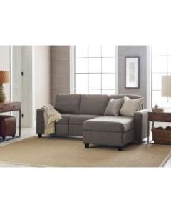 Serta Palisades Reclining Sectional With Storage Chaise, Right, Gray/Espresso