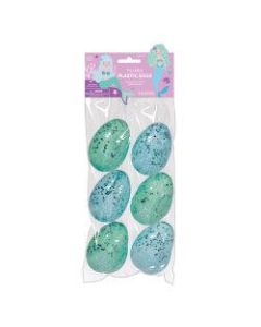 Amscan Large Plastic Easter Eggs, 3in x 2in, Mermaid, 5 Eggs Per Bag, Pack Of 6 Bags