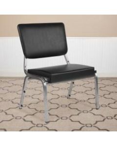 Flash Furniture HERCULES Bariatric Medical Reception Chair With 3/4-Panel Back, Black/Silver Vein