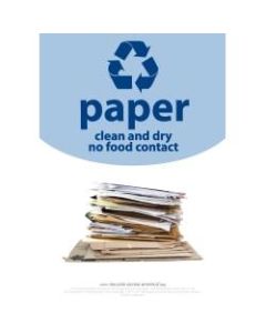 Recycle Across America Paper Standardized Recycling Labels, P-1007, 10in x 7in, Light Blue