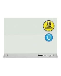 Quartet Desktop Magnetic Tempered Glass Unframed Dry-Erase Whiteboard, 17in x 23in, White