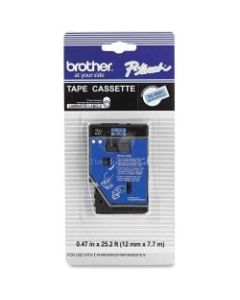 Brother P-touch 12mm Laminated Tape, 1/2inW x 25L , Blue
