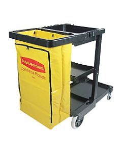 Rubbermaid Janitor Cart with 25-Gallon Zipper Vinyl Bag