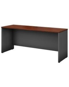 Bush Business Furniture Components Credenza Desk 72inW x 24inD, Hansen Cherry/Graphite Gray, Standard Delivery