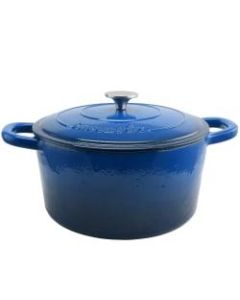 Crock-Pot Artisan 7-Quart Round Cast Iron Dutch Oven, Sapphire Blue