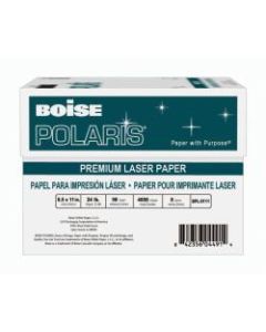 Boise POLARIS Premium Laser Paper, Letter Size (8 1/2in x 11in), 98 (U.S.) Brightness, 24 Lb, FSC Certified, White, 500 Sheets Per Ream, Case Of 8 Reams