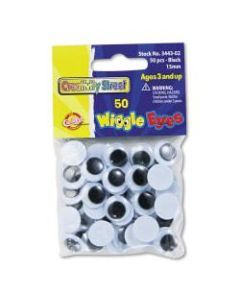 Creativity Street Childrens Art Wiggle Eyes - Decoration - 50 Piece(s) - 0.6in - 1 Pack - Black