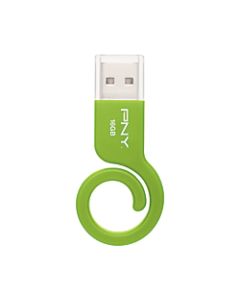 PNY Monkey Tail USB 2.0 Flash Drive, 16GB, Green