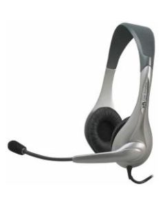 Cyber Acoustics AC-201R Stereo Over The Ear Headset Black/Platinum