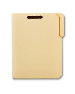 Office Depot Brand Reinforced Manila Folder With 2 Embossed Fasteners, 1/3-Cut Tabs, Letter Size, Box Of 50