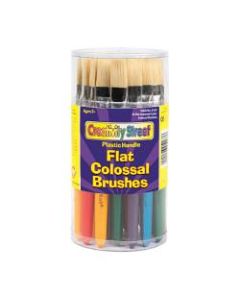 Chenille Kraft Creativity Street Colossal Paint Brushes, Natural, Flat, Assorted, Set Of 30