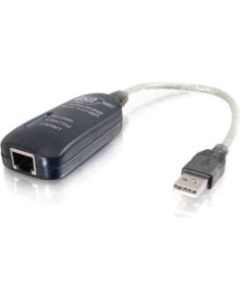 C2G 7.5in USB 2.0 to Ethernet Adapter - USB - 1 x RJ-45 - 10/100Base-TX