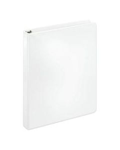 Office Depot Brand Durable View 3-Ring Binder, 1in Round Rings, 49% Recycled, White