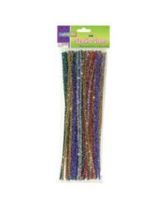 Creativity Street Jumbo Sparkly Stem Pipe Cleaners - Craft Project, Classroom - 236.2 mil - 1000 / Box - Assorted - Polyester