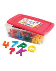 Educational Insights AlphaMagnets & MathMagnets, Jumbo, Multi-Colored, Pack Of 100