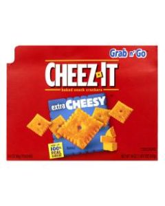 CHEEZ-IT Extra Cheesy Crackers, 3 Oz, 6 Bags Per Pack, Box Of 3 Packs